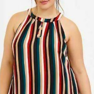 Torrid colorful stripped halter top.